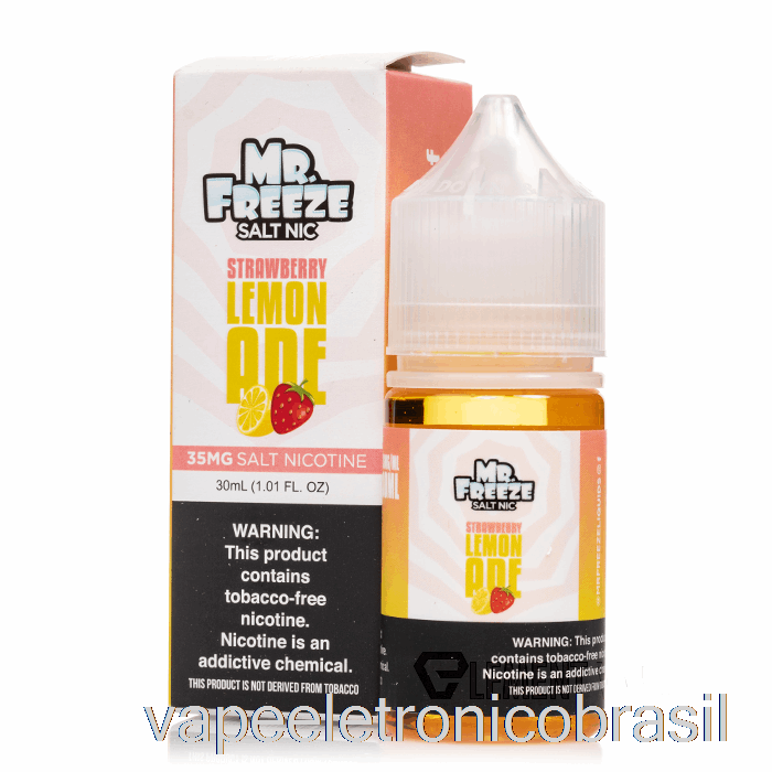 Vape Eletronico Limonada De Morango - Mr Freeze Salts - 30ml 35mg